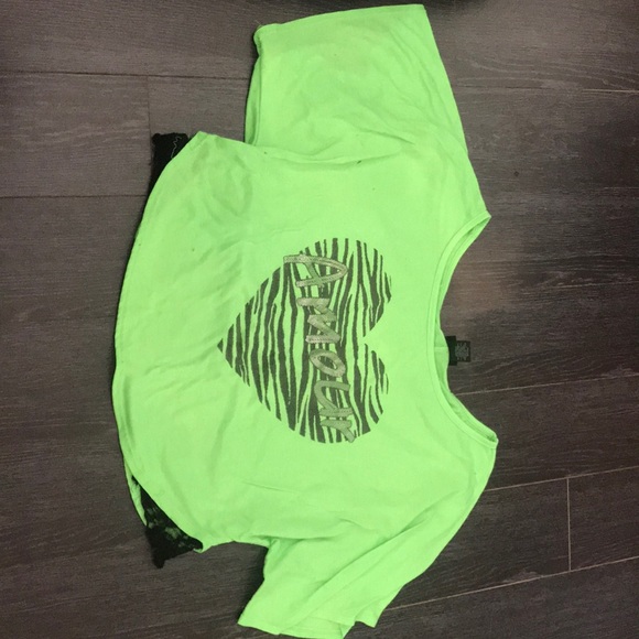 Neon green crop top - Picture 2 of 3